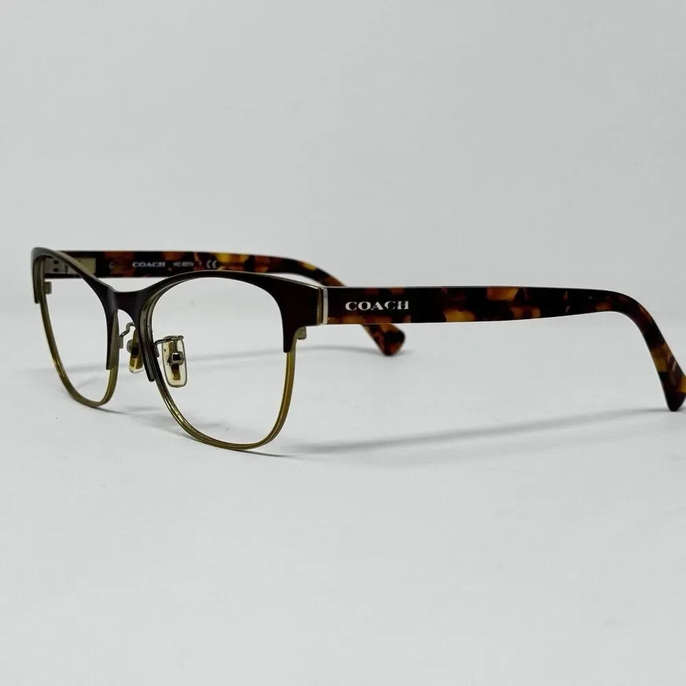 Coach HC5074 9241 Satin Gold Purple Confetti Sunglass Frames 54-17-135